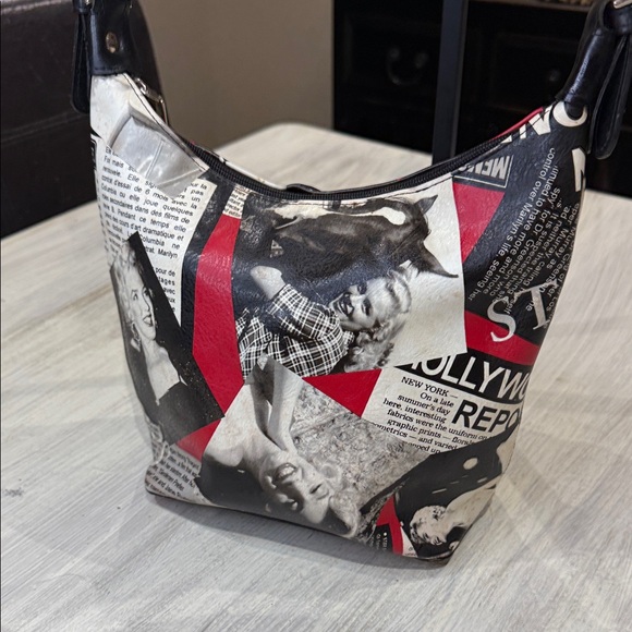 Marilyn Monroe Black and Red Shoulder Bag - Picture 2 of 11